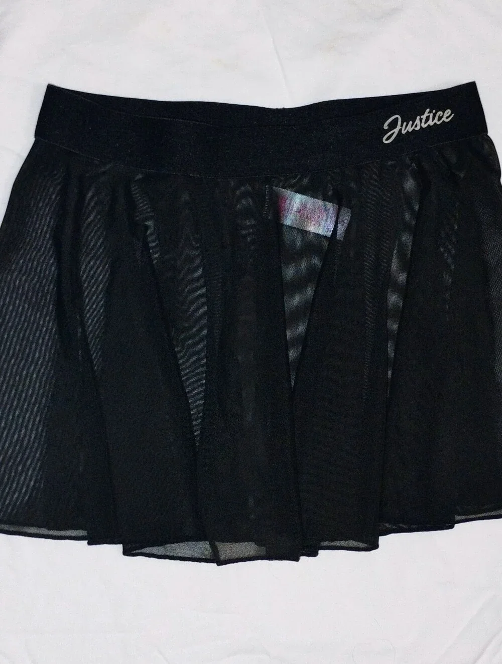 New Black Sheer Dance Skirt Girls Large